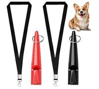 EduPlayte Sifflet Chien Rappel Professionnel, 2 Pièces Sifflet pour Chien, Utilisé pour Le Rappel et Le Dressage de Chien, Longue Distance, Outil D’Éducation Canine Multifonction