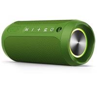 EDUPLINK Haut-Parleur Bluetooth Portable étanche - Haut-Parleur sans Fil 20 W avec 20 Heures de Lecture, Paire TWS, lumières RVB et Fente TF - Parfait pour la Plage et la Piscine, Vert