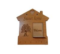 EDURAIT Porte-clés mural accessoire élégant et pratique, idéal pour la maison et le bureau, cadeau parfait pour une nouvelle maison. (CHÊNE)