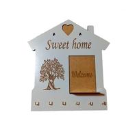 EDURAIT Porte-clés mural accessoire élégant et pratique, idéal pour la maison et le bureau, cadeau parfait pour une nouvelle maison. (BLANC)