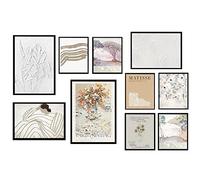 EDUS Lot de 9 impressions artistiques de Preppy - Décoration murale esthétique - 20,3 x 25,4 cm - Affiches de voyage Preppy pour chambre à coucher - Poster de voyage Miami Beach Ibiza