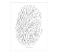 EDUS Poster The Fingerprint of God 28 x 35 cm - Décoration murale chrétienne - Verset biblique Genesis NIV - Impression de l'histoire de la création - Impression d'art d'étude de la Bible - Art mural