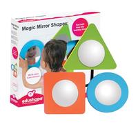 Edushape Magic Mirror Shapes Bath Toy Gift Set. 3 Fun Shaped, Bath-safe Mirrors that stick to any flat surface. Shape & Colour recognition. Suitable for Baby Boys & Girls from 12 months +