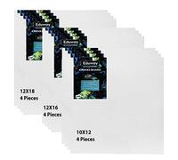 Eduway Lot de 12 panneaux de toile pour peinture - Toile de coton pré-apprêtée de qualité supérieure pour artistes et débutants - Idéal pour l'acrylique, l'huile, la gouache, les couleurs pastel (lot