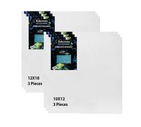 Eduway Lot de 6 panneaux de toile pour peinture - 25,4 x 30,5 cm - 30,5 x 45,7 cm - 3 pièces chacune - Toile de coton pré-apprêtée de qualité supérieure pour artistes et débutants - Idéal pour