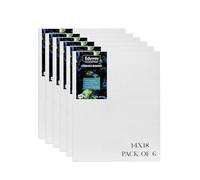 Eduway Lot de 6 panneaux de toile pour peinture - 35,6 x 45,7 cm - Toile de coton pré-apprêtée de qualité supérieure pour artistes et débutants - Idéal pour l'acrylique, l'huile, la gouache, les