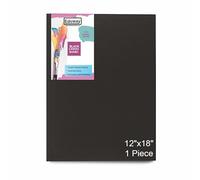 Eduway Tableau de toile noire pour peinture - 30 x 45 cm - Toile de coton pré-apprêtée de qualité supérieure pour artistes - Idéal pour l'acrylique, l'huile, la gouache, les couleurs pastels (30 x 45