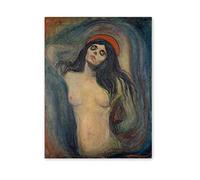 Edvard Munch《Madone》Reproduction de peintures à l'huile célèbres Impression Giclée sur toile.Beaux Arts Affiche.Tableau sur toile Art Décoration Murale50x70cm(20x28in)Sans cadre
