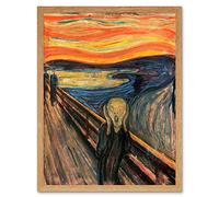 Edvard Munch The Scream Old Master Painting Wall Art Print Mur Encadré Décor 30 x 41 cm
