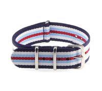 EDVENA 16mm18mm 20mm 22mm tissu en Nylon accessoires de ceinture boucles de ceinture bandes noir 20mm bracelet de montre(19,20mm)