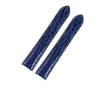 EDVENA 18 20 22 23 24 25mm Bracelet De Montre En Cuir Véritable Crocodile De Haute Qualité Compatible Avec Le Réservoir Cartier London Solo Bracelet De Montre En Cuir Hommes Femmes(Blue no clasp,14mm)