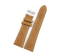 EDVENA Bracelet De Montre À Dégagement Rapide for Hommes Femmes 18mm 19mm 20mm 22mm Bracelet De Montre en Cuir Véritable Bracelet De Montre Ceinture De Remplacement(Khaki,19mm,M-120 80mm)