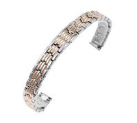 EDVENA Bracelet De Montre En Acier Inoxydable Solide, Compatible Avec Armani, Bracelet De Montre De Petite Taille For Femmes, Compatible Avec La Ceinture En Maille 6mm 8mm 10mm(LR-G01-Steel Rose,14mm)