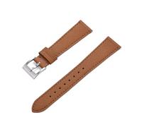 EDVENA Bracelet De Montre En Cuir Cousu Vintage À Dégagement Rapide, Bracelets De Montre En Cuir 18mm 19mm 20mm 21mm 22mm 23mm 24mm(Brown silver,20mm)