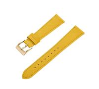 EDVENA Bracelet De Montre En Cuir Cousu Vintage À Dégagement Rapide, Bracelets De Montre En Cuir 18mm 19mm 20mm 21mm 22mm 23mm 24mm(Yellow gold,19mm)