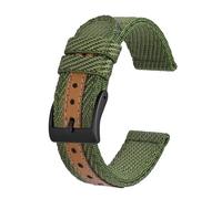 EDVENA Bracelet De Montre En Nylon Tissé, Léger, De Qualité Supérieure, Souple Et Étanche, 18mm, 20mm, 22mm, Remplacement(Olive Green,18mm)