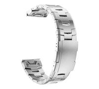 EDVENA Bracelet de montre en titane QuickFit 26 mm compatible avec Garmin Fenix 7X 7 6 6X Pro 5X Plus Mk2 Bracelet en métal 22 mm Epix Gen 2 MARQ 955 D2 G1(Silver,QuickFit 26mm)