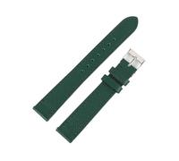 EDVENA Bracelet en Cuir De Veau 12-22MM, Fait À La Main, Motif De Paume, Bracelet De Montre en Cuir Véritable for Hommes Et Femmes, Longueur 18/20/22CM(Green,14MM_M-120 80MM)