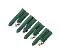 EDVENA Bracelet en Cuir Véritable Vert Bracelet de Montre Papillon Fermoir Bracelet de Montre 10 12 13 14 15 16 17 18 19 20 21 22 24mm Bracelet de Montre, 19mm, Agate