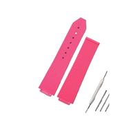 EDVENA Bracelet En Silicone For Femme 15 Mm X 21 Mm Compatible Avec Le Bracelet Hublot Bracelet En Caoutchouc Étanche Accessoires De Montre De Sport(Rose Red)
