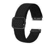 EDVENA Bracelets De Montre En Nylon For Hommes, Sangles À Boucle Tressée Réglables 18mm 19mm 20mm 22mm, Bracelet De Montre De Sport À Dégagement Rapide(Black-B,18mm)
