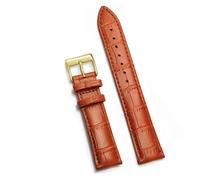 EDVENA Bracelets De Montre Souples Bracelet De Montre en Cuir Véritable Confortable 12/14/16/18/20/22/24 Mm Bracelet À Boucle Ardillon + Outil(Brown 3_14mm)