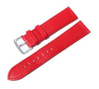 EDVTK35 10 Couleurs Bracelet Montre Montres En Cuir Bande 12mm 14mm 16mm 18mm 20mm 22mm 24mm Compatible Avec Femmes Hommes Bracelets De Montre Couleur Unie Ceintures De Montre(Red,18mm)