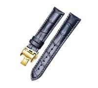 EDVTK35 14 15 18 19 20 2 1mm STRAP ACCESSOIRES DE MONTRER COMPATIBLE AVEC Conquest Master Collection Watch Band Bracelet en cuir(Blue gold,19mm with LG)