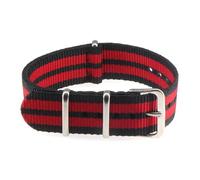 EDVTK35 16mm18mm 20mm 22mm tissu en Nylon accessoires de ceinture boucles de ceinture bandes noir 20mm bracelet de montre(15,16mm)