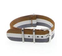 EDVTK35 16mm18mm 20mm 22mm tissu en Nylon accessoires de ceinture boucles de ceinture bandes noir 20mm bracelet de montre(87,18mm)