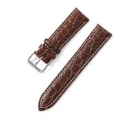 EDVTK35 Bracelet De Montre 12 13 14 15 16 Mm 17 18 Mm 19 20 Mm 21 22 Mm 24 Mm Bracelet De Montre En Cuir Véritable Avec Broches(Coffee (White Line),13mm)