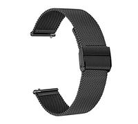 EDVTK35 Bracelet de montre 2 pièces en maille et acier inoxydable massif 20 mm compatible avec Galaxy Watch 42 mm/Active 40 mm/Gear S2 Classic/Gear Sport(Coal Black,Galaxy watch 42mm)