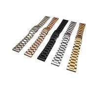 EDVTK35 Bracelet de montre en acier inoxydable for homme, 12/14/16/18/19/20/21/22/23/24 mm, en métal massif, argent, noir, or, compatible avec le quartz(Silver rose gold,18mm)