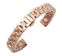 EDVTK35 Bracelet De Montre En Acier Inoxydable Solide, Compatible Avec Armani, Bracelet De Montre De Petite Taille For Femmes, Compatible Avec La Ceinture En Maille 6mm 8mm 10mm(GD-05-Rose,18mm)