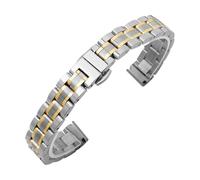 EDVTK35 Bracelet De Montre En Acier Inoxydable Solide, Compatible Avec Armani, Bracelet De Montre De Petite Taille For Femmes, Compatible Avec La Ceinture En Maille 6mm 8mm 10mm(GD-05-Steel Gold,15mm)