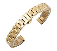 EDVTK35 Bracelet De Montre En Acier Inoxydable Solide, Compatible Avec Armani, Bracelet De Montre De Petite Taille For Femmes, Compatible Avec La Ceinture En Maille 6mm 8mm 10mm(GD-05-Gold,15mm)