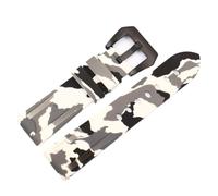 EDVTK35 Bracelet De Montre En Caoutchouc Coloré Camouflage 22 Mm, 24 Mm, 26 Mm, Compatible Avec Montre For Homme, Compatible Avec Gear S3 Classic Panerai(White Black buckle,22mm)
