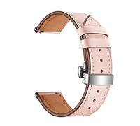 EDVTK35 Bracelet de montre en cuir compatible avec Samsung Galaxy Watch 4 3 Classic Band 42 mm / 46 mm / Active 2 40 mm 44 mm / 41 mm / 45 mm 20 mm 22 mm, Pink Silver., For Galaxy Watch3 41