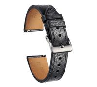 EDVTK35 Bracelet De Montre En Cuir De Vachette Italien Compatible Avec Les Bracelets De Poignet En Cuir Véritable À Enroulement Souple Vintage À Dégagement Rapide 22mm18mm20mm(119BLK-BLK,22mm)