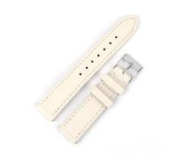 EDVTK35 Bracelet De Montre En Cuir De Veau Véritable, Couche Supérieure, 12-22 Mm, Fait Main, Motif Palmier, For Homme Et Femme, Longueur 18/20/22 Cm(Cream,14mm)