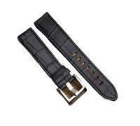EDVTK35 Bracelet De Montre En Cuir Véritable De 22 Mm For Homme Compatible Avec Montblanc Star 36065 Wtach Band Ceinture Bracelet Marron Noir Bleu(Black)