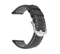 EDVTK35 Bracelet de montre tendance en cuir véritable huilé et ciré, 19 mm, 20 mm, 21 mm, 22 mm, 23 mm, 24 mm, marron, bleu, noir(Crazy horse black,23mm)