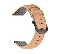 EDVTK35 Bracelet de montre tendance en cuir véritable huilé et ciré, 19 mm, 20 mm, 21 mm, 22 mm, 23 mm, 24 mm, marron, bleu, noir(Crazy horse brown1-B,19mm)