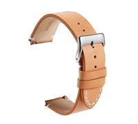 EDVTK35 Bracelet En Cuir De Veau À Dégagement Rapide, Finition Mate Douce, Bracelet De 16, 18, 20, 22, 24 Mm(Yellow,16mm)