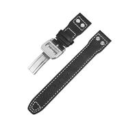 EDVTK35 Bracelet en cuir véritable 20/21/22mm, accessoires compatibles avec le bracelet de montre Big Pilot's IW328201 IW377709(Black-1,21MM NO LOGO_SILVER BUCKLE)