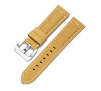 EDVTK35 Bracelet en cuir véritable compatible avec les montres Panerai for hommes et femmes, PAM111/441/312, Crazy Horse, 20 mm, 22 mm, 24 mm, 26 mm(Light Brown-Silver,22mm)