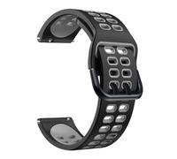 EDVTK35 Bracelet en silicone sport à dégagement rapide de 20 mm compatible avec Garmin Forerunner 55 245 645 Music/Vivoactive 3/Venu Bracelet de montre(Black Gray)