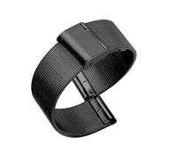 EDVTK35 Bracelet milanais en acier inoxydable 12 mm, 14 mm, 16 mm, 18 mm, 20 mm, 22 mm Noir Or rose