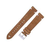 EDVTK35 Bracelets de montre en cuir suédé faits main for hommes et femmes, 18 mm et 20 mm, multicolores, compatibles avec les montres de 42 mm.(Orange,18mm)