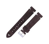 EDVTK35 Bracelets de montre en cuir suédé faits main for hommes et femmes, 18 mm et 20 mm, multicolores, compatibles avec les montres de 42 mm.(Dark brown,20mm)